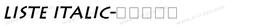 Liste Italic字体转换